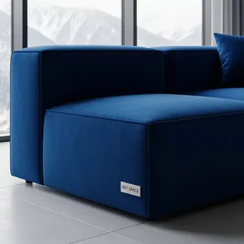 Аренда Секция угловая левая Block Blue синего цвета в Sochi Marriott Krasnaya Polyana — ART SPACE