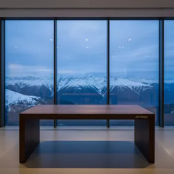 Аренда Стол Милан 130 см лента мореный дуб на площадке Rosa Peak (2320м) — ART SPACE