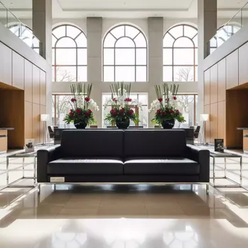 Аренда Диван черный из экокожи 150 см в Mövenpick Hotel — ART SPACE