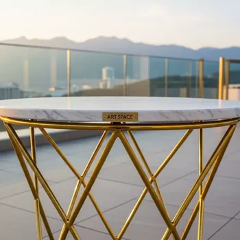 Аренда Стол slash мрамор золото белый в Skypark Sochi — ART SPACE