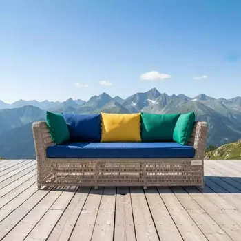 Аренда Диван плетеный Welcome с подушками на площадке Rosa Peak (2320м) — ART SPACE