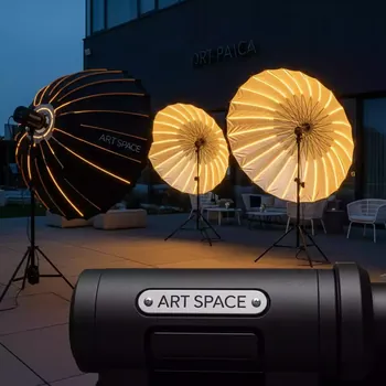 Аренда Комплект LED светильников для 2 куполов зонта Galaxia Dual от батареи в Red Arena — ART SPACE