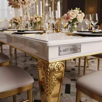 Аренда Стол банкетный Redmond Gold & White в Red Arena — ART SPACE
