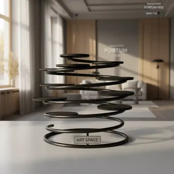 Аренда Подставка Пружина металл резина D 25 см H 12 см в Boutique Hotel PORTUM 1905 — ART SPACE