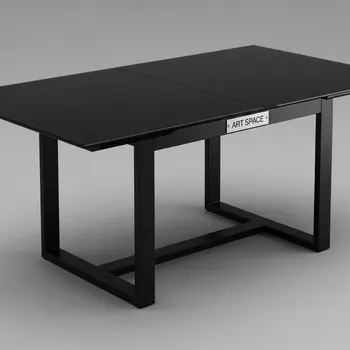 Аренда Стол Black Sky 160х75 см черное подстолье и стекло в Сириус Арене — ART SPACE