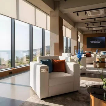 Аренда Кресло Barrel белое в Cosmos Sochi Hotel для закрытого показа — ART SPACE