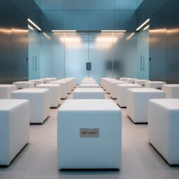 Аренда Пуф куб белый в Ледовом дворце «Айсберг» — ART SPACE