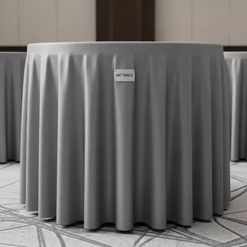 Аренда Скатерть круглая серебристо серая диаметр 3,15 м в Sochi Marriott Krasnaya Polyana — ART SPACE