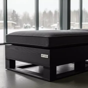 Аренда Оттоман из паллет Wood pallet Black в этно-парке «Моя Россия» — ART SPACE