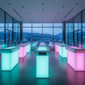 Аренда Столы барные светящиеся в ресторане «D.O.M» — ART SPACE
