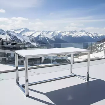 Аренда Стол прямоугольный Carlton белый на площадке Rosa Peak (2320м) — ART SPACE