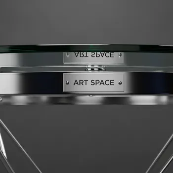 Аренда Стол круглый прозрачное стекло Eames DSW 80 см в Green Flow Hotel — ART SPACE