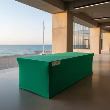 Аренда Чехол стрейчевый зеленый для прямоугольного стола 180х75 см R4E 00249 в пляжном комплексе VinoGrad — ART SPACE