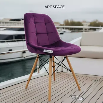 Аренда Чехол Е 01 на стул Eames уплотненный велюр фиолетовый на VIP-яхте (Имеретинский порт) — ART SPACE