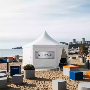 Аренда Палатка шатер Green Glade 1264 полиэстер на пляже «Ривьера» — ART SPACE
