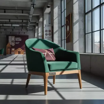 Аренда Полукресло велюр Velutto светлый орех Fendi в этно-парке «Моя Россия» — ART SPACE