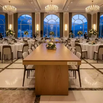 Аренда Стол Лидер 2 2000x900 орех золотой в Sochi Marriott Krasnaya Polyana — ART SPACE