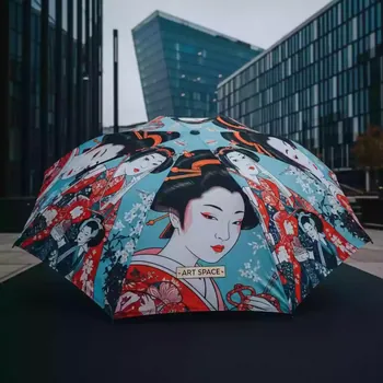 Аренда Зонт дизайнерский с принтом Geisha Ø2.5 м в Delta Sirius — ART SPACE