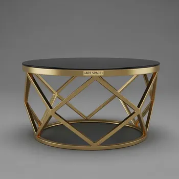 Аренда Журнальный стол Homer gold & black в Поляна 1389 Отель и Спа — ART SPACE