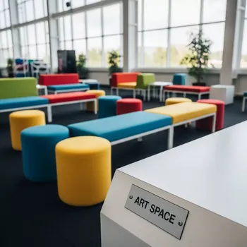Аренда Лавки пуфы банкетки в Керлинговом центре «Ледяной куб» — ART SPACE