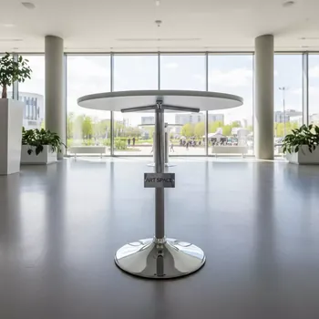 Аренда Стол белый D 70 см с регулировкой высоты в МФК «Горный» — ART SPACE
