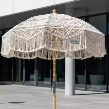 Аренда Зонт садовый плетеный Boho Macrame 2,5 м в Gamma Sirius — ART SPACE