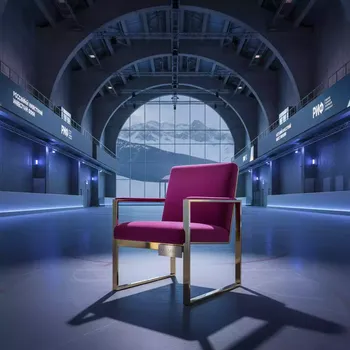 Аренда Стул ДЮПОН золотой фуксия в ледовом дворце «Роза Хутор» — ART SPACE