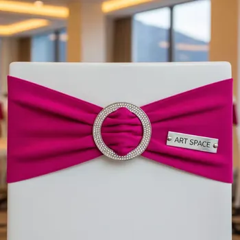 Аренда Лента на стул эластичная с пряжкой фуксия в Radisson Hotel Rosa Khutor — ART SPACE