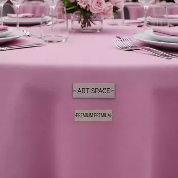 Аренда Скатерть круглая габардиновая Рондо пудровая в Radisson Collection Paradise — ART SPACE