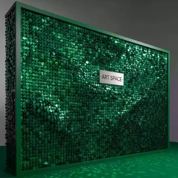 Аренда Фотозона изумрудная из пайеток в Gamma Sirius — ART SPACE