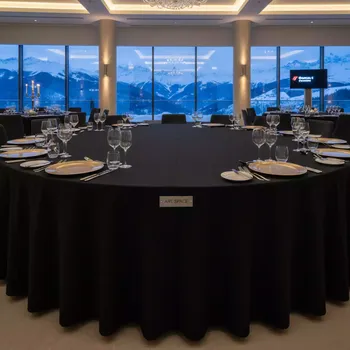 Аренда Скатерть круглая черная диаметром 2,7 м в Radisson Hotel Rosa Khutor — ART SPACE