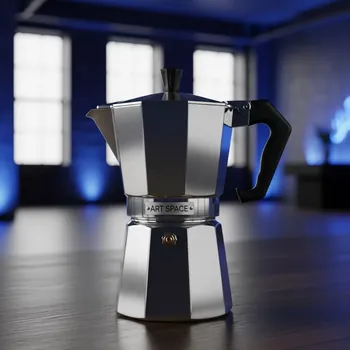 Аренда Кофеварка гейзерная на 4 порции Caffe a 3 Stelle в зале «Чайка» (Морпорт) — ART SPACE