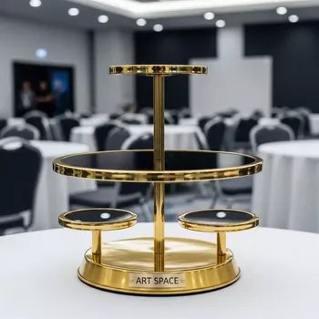 Аренда Подставка декоративная 3 ярусная GOLD в комплексе Sea Galaxy — ART SPACE
