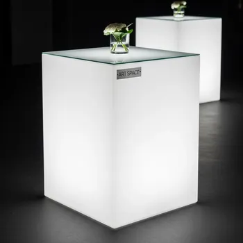 Аренда Стол коктейльный high cube glass белый в ресторане «Brunello» — ART SPACE