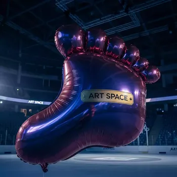 Аренда Шар фольгированный "Стопа мальчика" в ледовой арене «Шайба» — ART SPACE