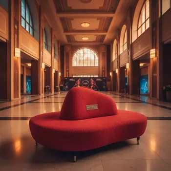 Аренда Лавка бескаркасная красная MOROSO в ледовом дворце «Большой» — ART SPACE