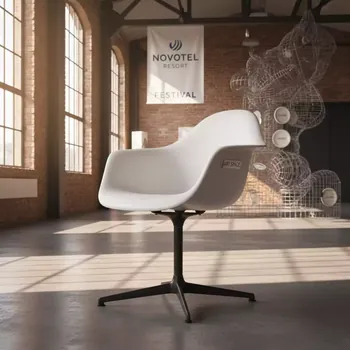 Аренда Стул дизайнерский Eames DSW black metal в Novotel Resort — ART SPACE