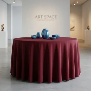 Аренда круглой бордовой скатерти в Сочи от ART SPACE