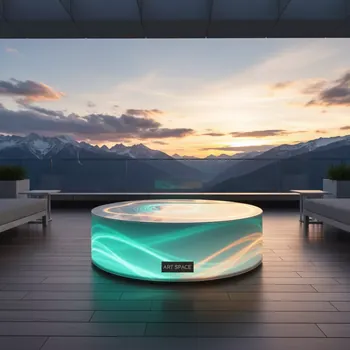 Аренда Стол журнальный с подсветкой LED D 60 в Sochi Marriott Krasnaya Polyana — ART SPACE