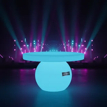 Аренда Стол светящийся Lumb диаметр 80 см высота 40 см в VK Stadium Sirius — ART SPACE