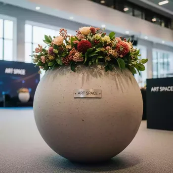 Аренда Кашпо для цветов Prosperplast Beton Bowl 39 л бетон в конгресс-холле отеля Жемчужина — ART SPACE
