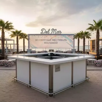 Аренда Стойка барная профессиональная белая Del Mar — ART SPACE