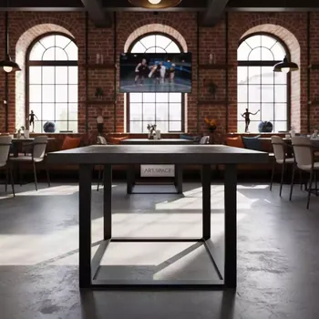 Аренда Стол квадратный Opalia алюминий керамика в ресторане «Плакучая Ива» — ART SPACE