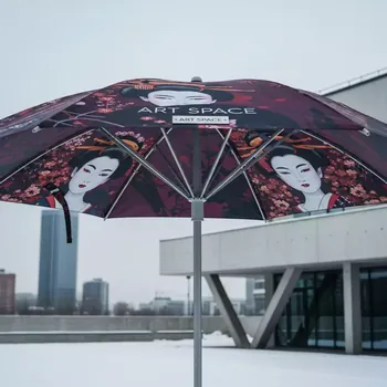 Аренда Зонт дизайнерский с принтом Geisha Ø2,5 м в Gamma Sirius — ART SPACE
