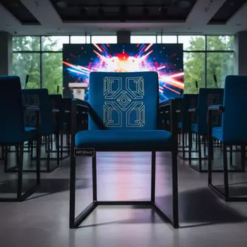 Аренда Стул велюр Connect металл RAL вышивка на спинке Olys в City Park Hotel Sochi — ART SPACE
