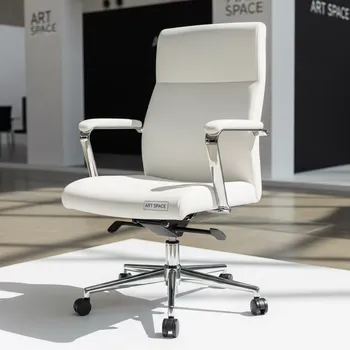 Аренда Кресло офисное белое из экокожи 04 006WT в Mercure Сочи Центр — ART SPACE