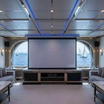 Аренда Экран для проектора с электроприводом Premier Hercules Lux 4 3 816х668 мм на парусной регате (Сочи) — ART SPACE