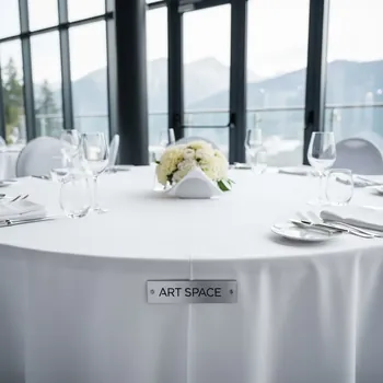 Аренда Стол банкетный с белой скатертью в Rixos Krasnaya Polyana — ART SPACE