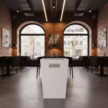 Аренда Кашпо для цветов Prosperplast Urbi Square белое 26,6 11 л в ресторане «Brunello» — ART SPACE