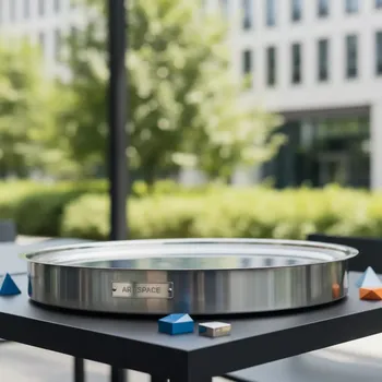 Аренда Блюдо овальное из нержавеющей стали диаметр 50 см в Delta Sirius — ART SPACE